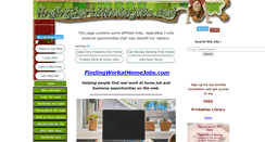 Desktop Screenshot of findingworkathomejobs.com