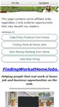 Mobile Screenshot of findingworkathomejobs.com