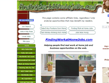 Tablet Screenshot of findingworkathomejobs.com